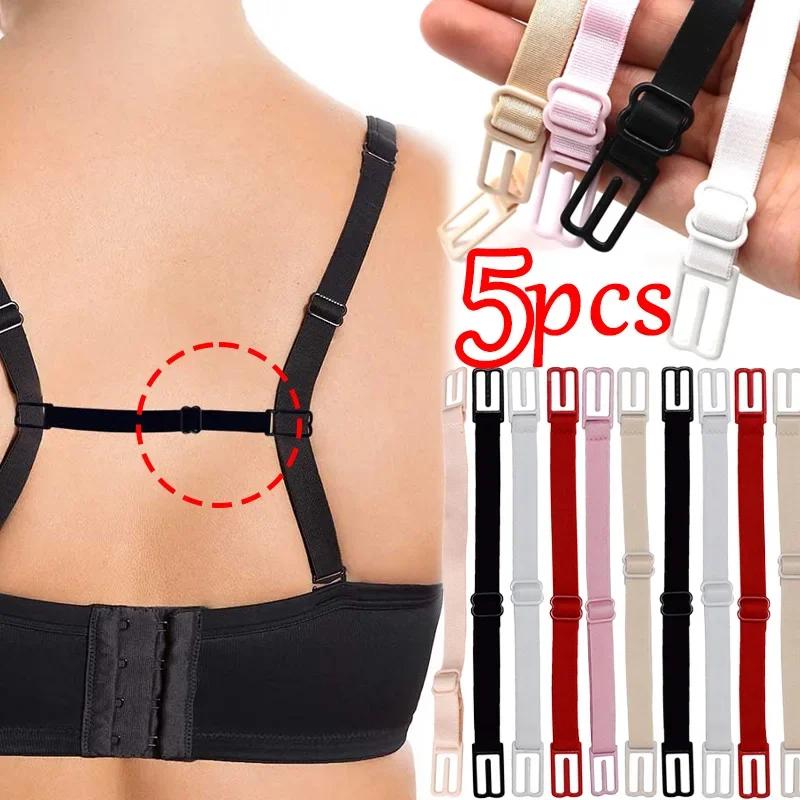1-5 Stück Damen Verstellbarer BH-Trägerhalter All Match Unsichtbare Rutschfeste Schultergurte Gürtelschnallen Unterwäsche Lingerie Verlängerung