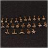 Zircon Lip & Cartilage Flower Ear Stud - Stainless Steel Multifunctional Piercing Jewelry