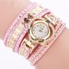 Bracelet Women Quartz Rhinestone Leather Wristwatches Clock Ladies Dress Watches Gift