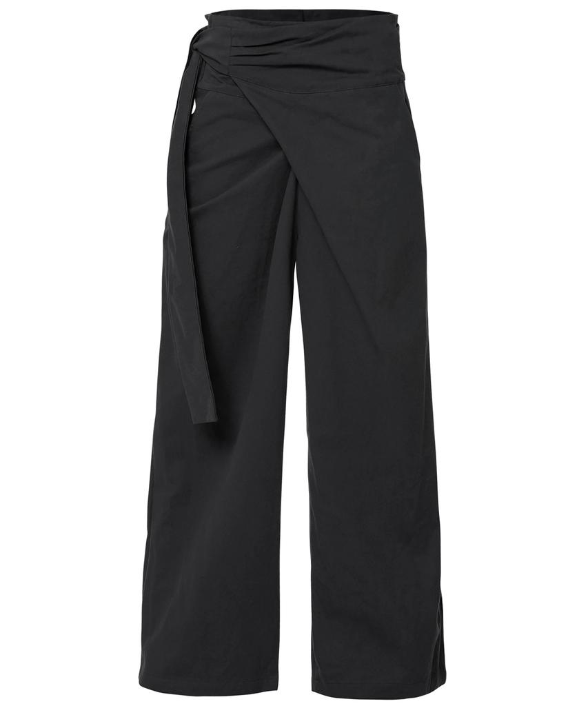 Peulleeoeob Layered Wrap Trousers (Fl-255_Black)