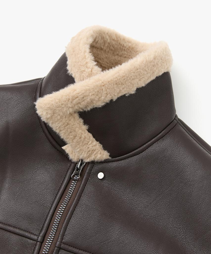 Cofwi Contour Warm Shearling Jacket Brown