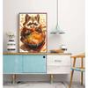 Japanese Noodle Dog Cat Funny Kitchen Ramen Noodles Poster Wall Art Prints Canvas Painting Pictures for Restaurant Home Decor