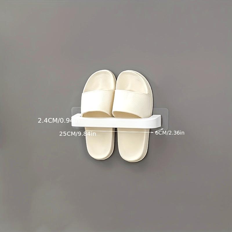Wall-Hanging Shoe Organizer Rack Plastic Storage for Slippers & Shoes, Ideal for Bathroom, Bedroom, Home & Dorm Use
