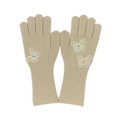 LIE MEQUE Butterfly Gloves Beige