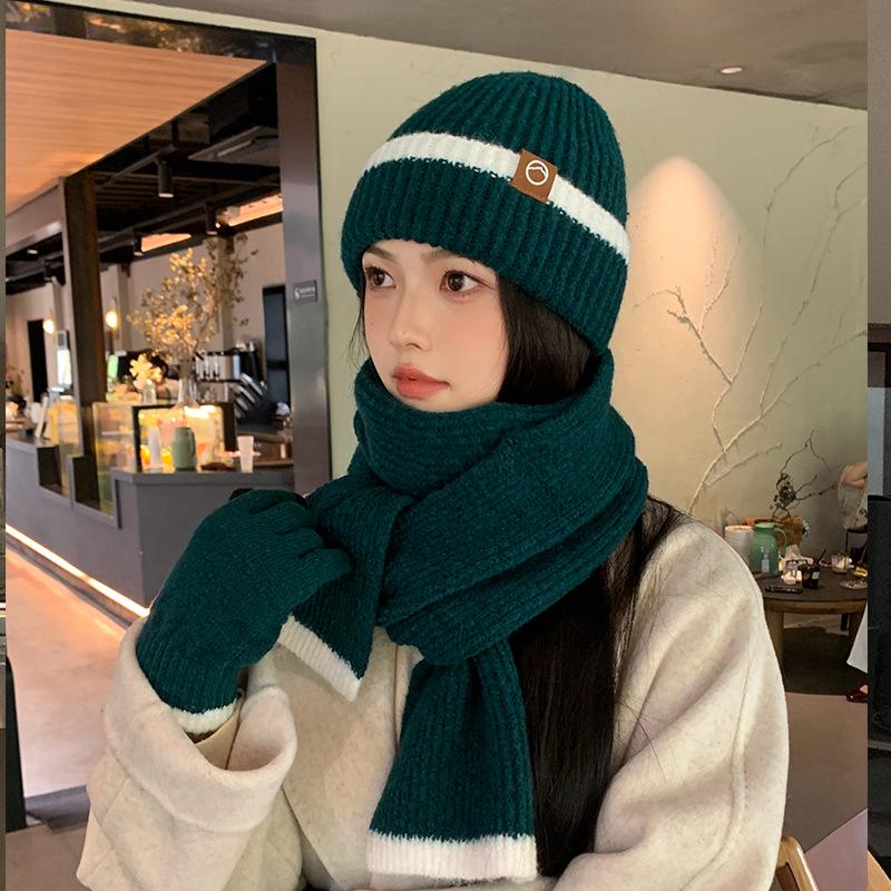 Women's High-End Winter Wool Hat, Gloves & Scarf Set - Warm, Fashionable Cold Protection