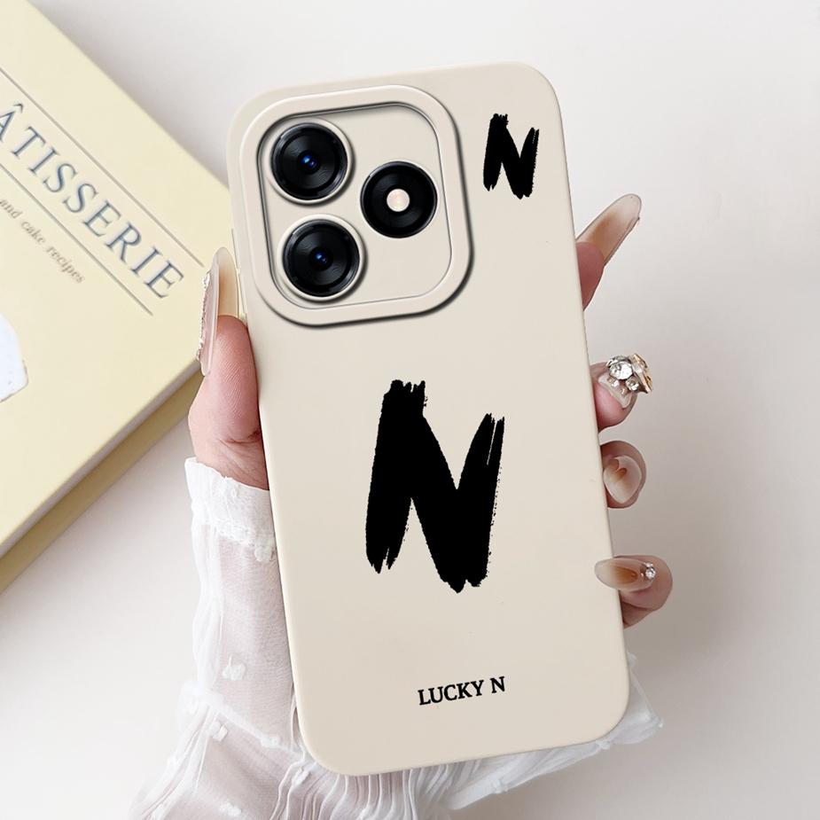 For Tecno Spark 10 4G Case Spark 10C Fashion Lucky Letters Cover Matte Phone Case For Tecno Spark 10 Pro KI7 Spark10 Soft Fundas