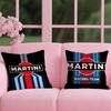 Racing Martini Stripe Cushion Cover 2-in-1 Reversible Plush Pillow Cover | Car/Sofa/Bed | Perfect Gift