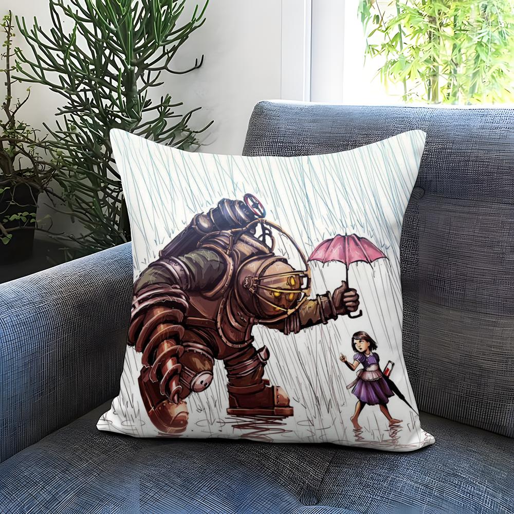 Fanart B-BioShock RaptureS Cushion Cover Comfortable Reversible Pillow Cover Ideal for Car Sofa Bedroom & Beyond
