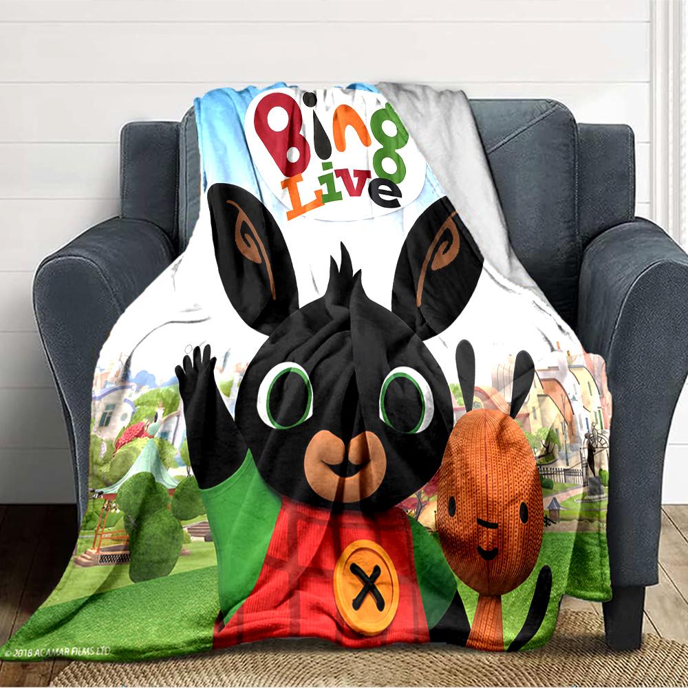 1pc Bing Bunny4 Blanket, Gift, for Men and Women, Soft Blanket, Good for Sofa Bed Couch Travel, Lightweight Flannel Blanket