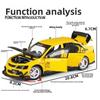Officially Licensed 1:24 Mitsubishi EVO9 Modified Die-Cast Car Model with Pull-Back Sound and Light Collection Miniature Voiture