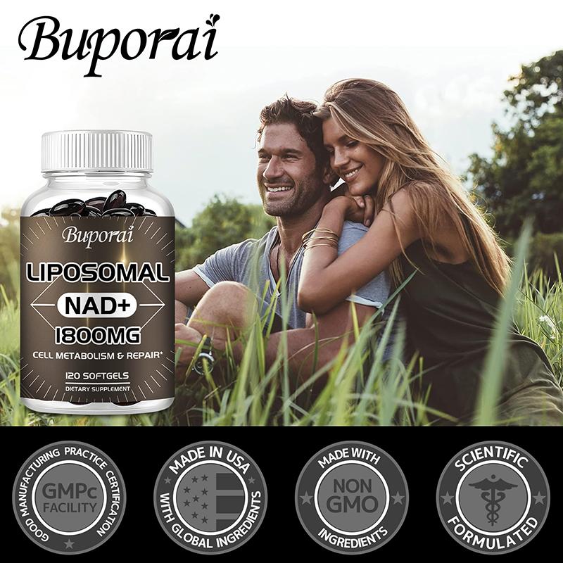 Supliment Lipozomal NAD cu L-Tirozină și Ashwagandha pentru Reparație Celulară și Metabolism Energetic - 120 Capsule Vegetariene