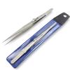 Anti-Slip Stainless Steel Jewelry Tweezers with Locking Slot for DIY Repair