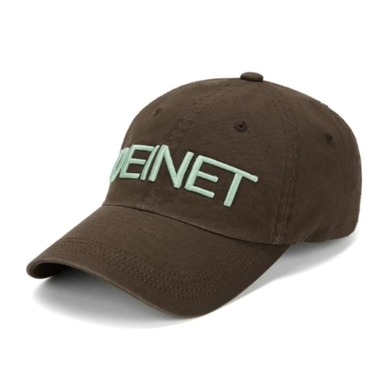 DEINET DEINET WASHED LOGO CAP IN BROWN