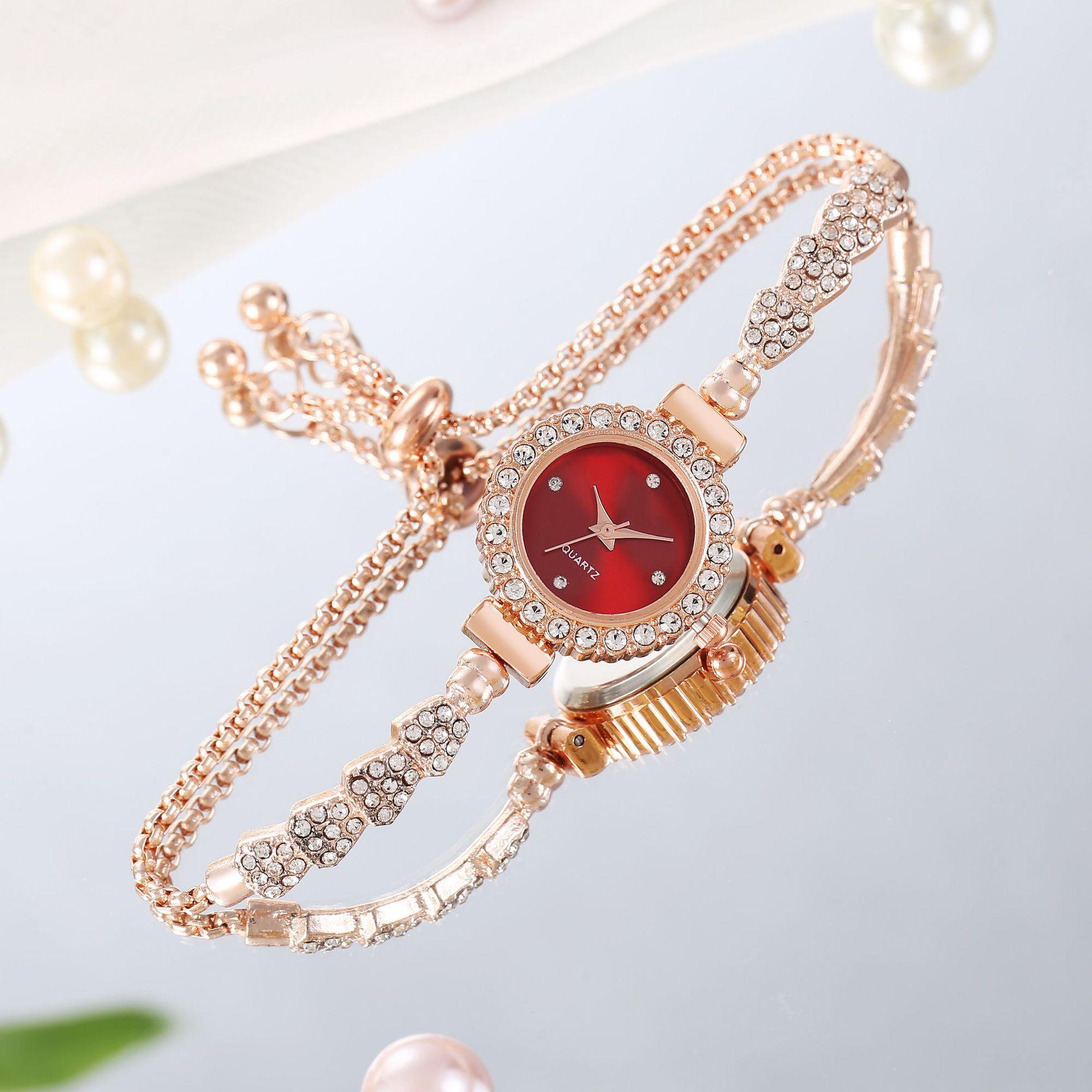 

UTHAI CQ317 Fashionable women s watches, quartz watches with diamond bracelets, light luxury clock gifts watches for woman