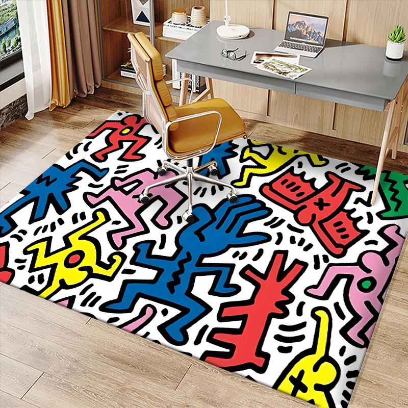 Keith Haring Ascending1 Drukāts Absorbējošs Mazgājams
