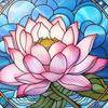 Stained Glass Flower Hanging Decoration Living Room Wall Window Hanging Floral