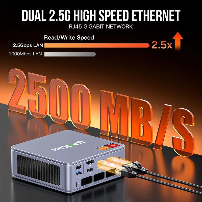 GMKtec K6 Mini PC AMD R7-7840HS 8C/16T 16 GB RAM 512 GB PCIe 4.0 SSD Mini komputer stacjonarny Windows 11 Pro WiFi 6E/BTstimule Type-C