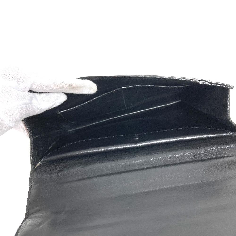 Hermes Bolsa de Mão com Aba e Logo Vintage Bolsa de Ombro Couro Preto/Ferragens Douradas