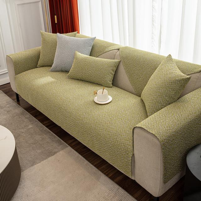 

Льняной чехол для дивана для гостиной, универсальный нескользящий чехол на четыре сезона, современный простой однотонный тканевый чехол, дышащая задняя крышка 30x50 pillowcase1pc