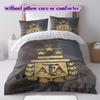 Biancheria da letto con motivo calcistico AFA, Set copripiumino Copripiumino Federa Regalo di Compleanno per la Casa (1*copripiumino+2*federe,senza imbottitura)