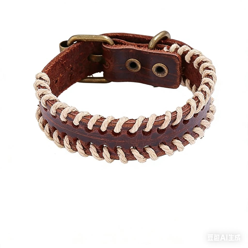 Fibbia Regolabile Stile Boho Braccialetto da Polso in Corda Intrecciata a Mano Braccialetto in Pelle Intrecciata Fatto a Mano Vintage Accessorio Quotidiano Casual