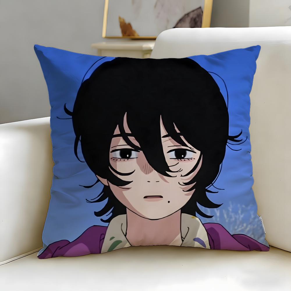 anime Look Back Cushion Cover Soft & Easy-Wash Pillow Case – Versatile for Couch, Bed, Travel and Office