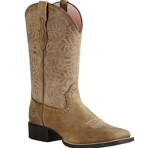 

Round Head Winter Flower Side Zipper Women s Thick Heel Brown Totem Medium Tube Fashion Boots 35