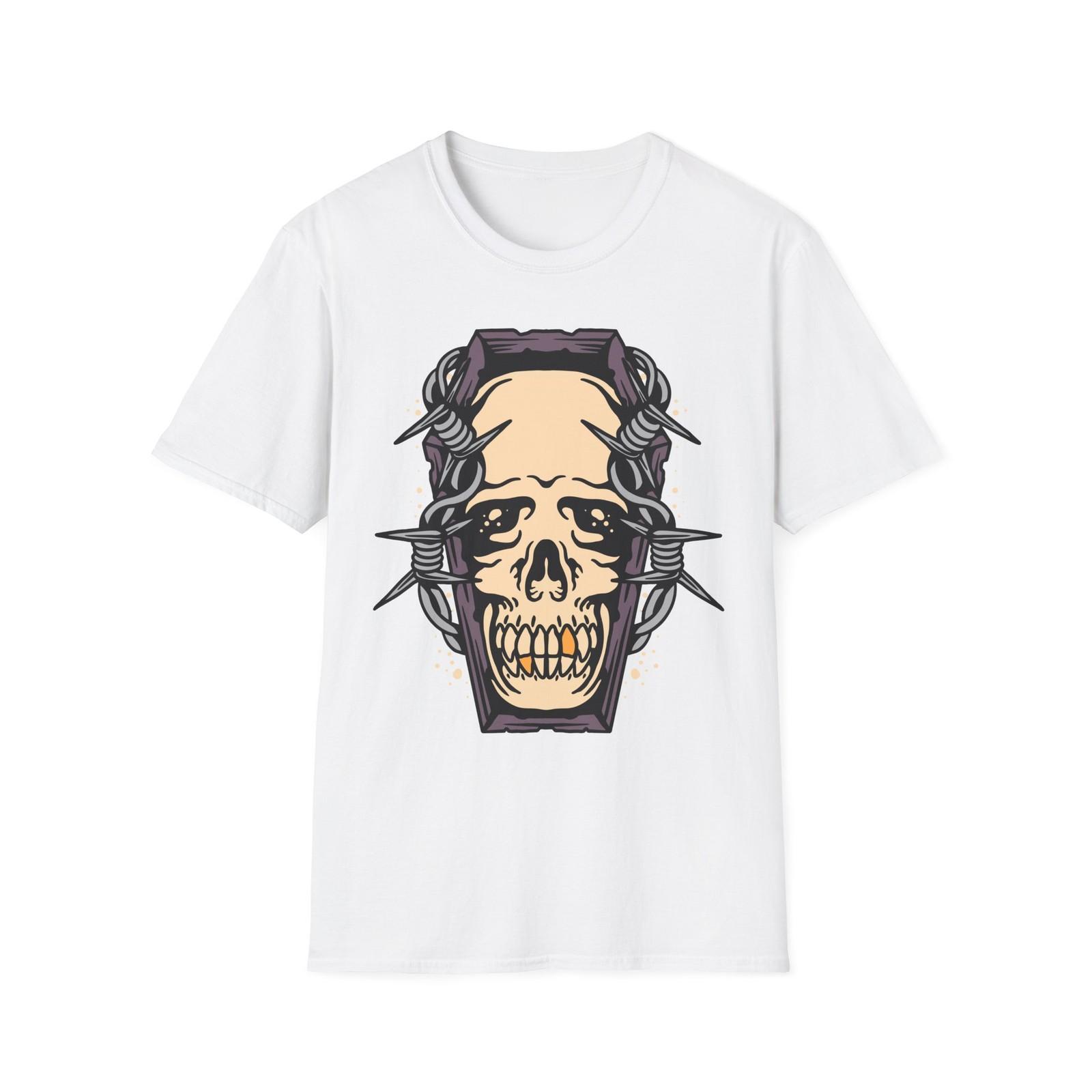 Gothic Skull T-Shirt, Edgy Graphic Tee, Alternative Fashion Gift, Unisex S