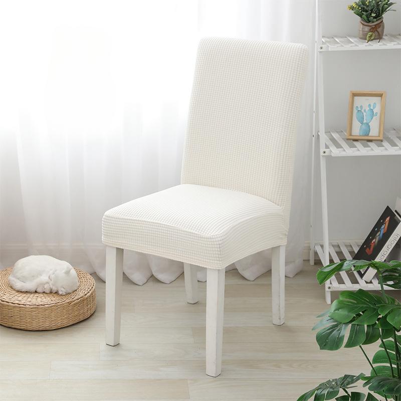 Polar Fleece Elastic Thickened Chair Cover Home Dining Table Chair Cover Seat Stool Cover Hotel Restaurant Universal One-piece Chair Cover