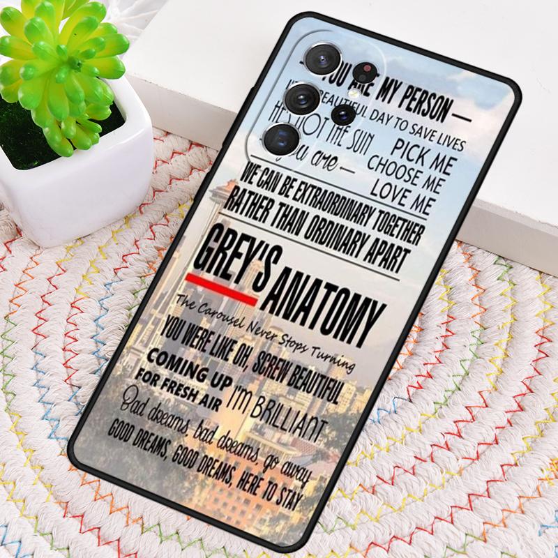 Grays Anatomy You are my person Silicone Phone Case For Samsung Galaxy note 10 pro S26 S24 S23 S22 S21 Plus S25Ultra Capa Cover