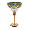 Elegant Margarita Glass Cup Intricate Hand Painted Pattern Colorful Mexicans Cocktail Drinkware For Party Decoration