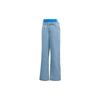 Kleeblatt Denim Boxershorts Unifarben Mehrere Taschen Sportlich Lässig Locker Gewebt Gerade Bein Jeans Damen Unterteile Hell-Indigo IN0273