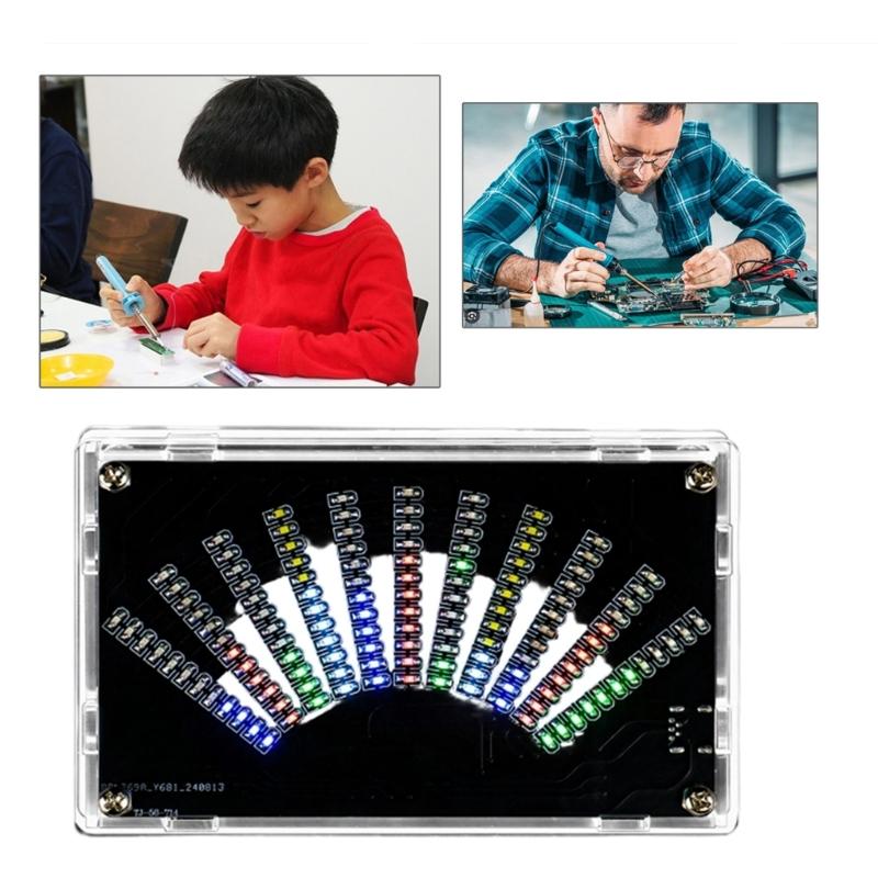 Packung mit 1 LED-Musik-Spektrum-Rhythmuslicht-Anzeige mit einstellbarer Empfindlichkeit und anpassbaren Parametern für die Klangvisualisierung