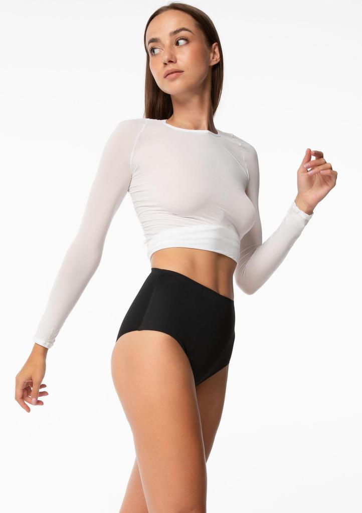 Majtki damskie brazyliany modelujące z wysokim stanem czarne Amber Brasil Maxi Julimex