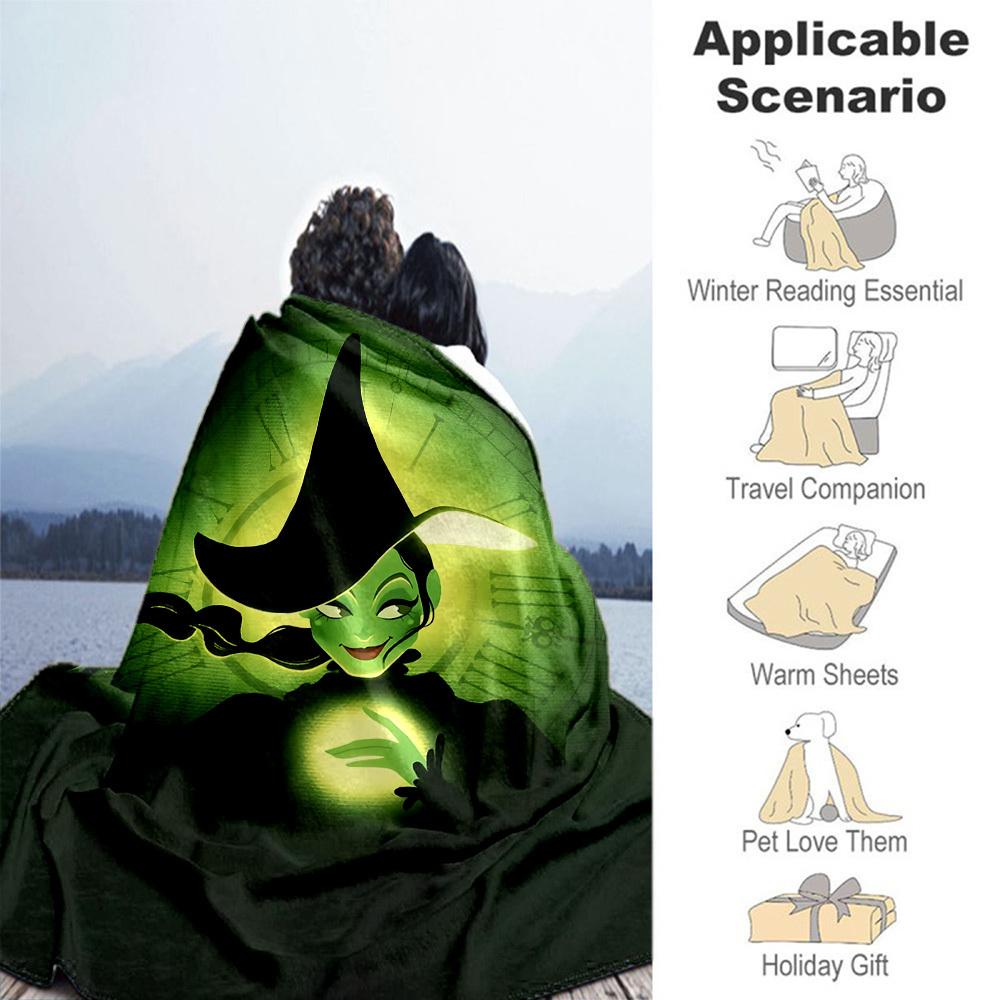 1pc Wicked Outdoor Blanket Lightweight Flannel, Soft & Warm, All-Season Use for Sofa, Outdoor, Camping, Living Room, Office127