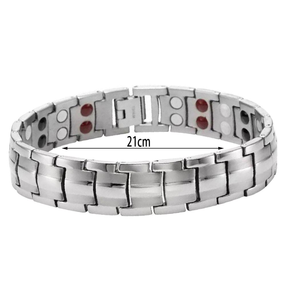 Unisex Magnetic Health Bracelet Health Bracelet Black Titanium Steel Power Therapy Weight Loss Fat Burning