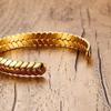 Beautiful Bangle Bracelet Open Cuff Wristband Present W/ Ear Pattern
