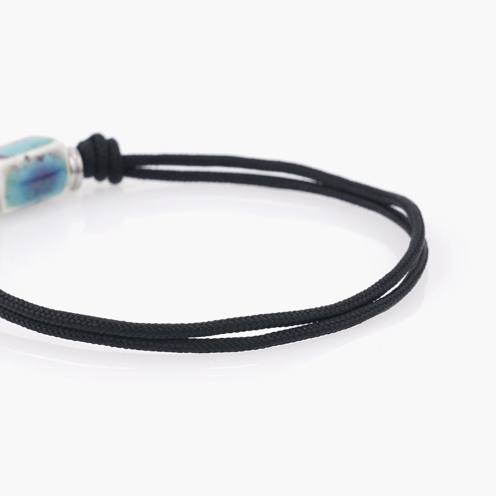 Jbans Classic Color Touch Ceramic Cube Pendant String Bracelet (C2501Ac1255_Bk)