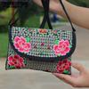 WTEMPO Female Ethnic Style Double-layer Zipper Messenger Bags Women's Large Capacity Casual Cross-body Embroidery Bag