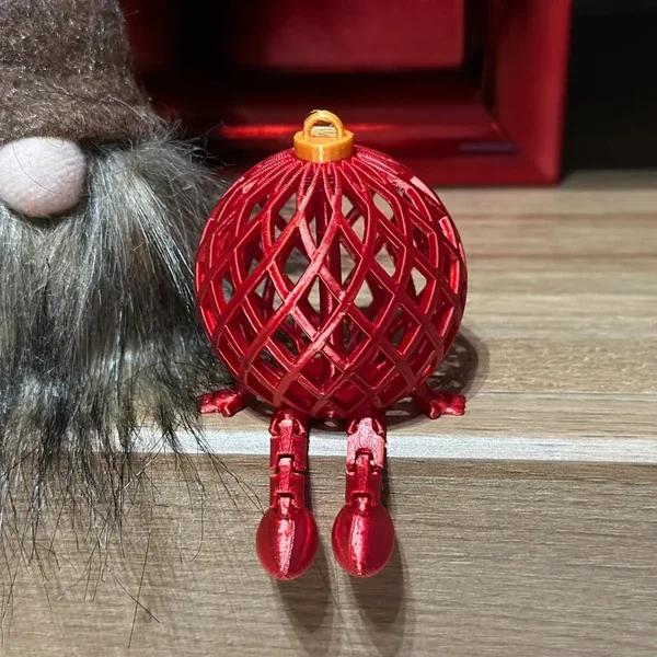 3D Novelty Christmas Miniature Statue Movable Joint Ball Xmas Tree Ornament Party Festive Tabletop Display Figurine