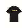 Men'S AFTERLIFE Cyberpunk Graphic T-Shirt | Black with Neon Yellow & White Print, Japanese Lettering & Logo, Casual Round Neck, Regular Fit,