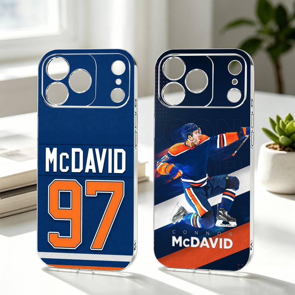 Connor McDavid Hockey Player Phone Case Transparent Silicone Soft For iPhone 17 16 15 14 13 12 11 Mini Pro Max Plus