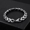 KALEN Personality Stainless Steel square Buckle Bracelet Men