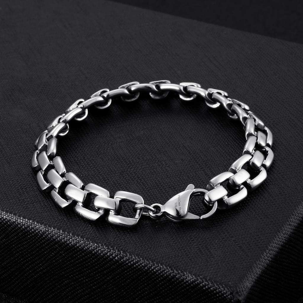 KALEN Personality Stainless Steel square Buckle Bracelet Men