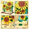Sunflower Photo Frame Model Building Blocks Sets Kids Space Astronaut MOC construction Toys for Children Bricks Flower