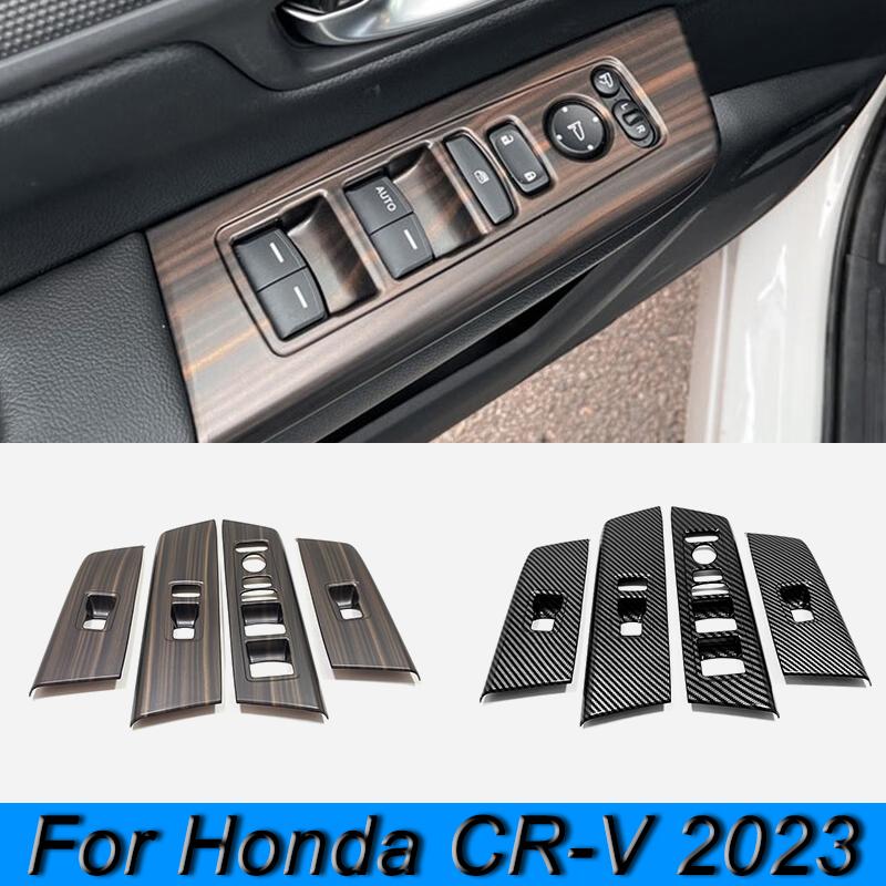 

Внутренний подлокотник, дверное окно, стекло, кнопка подъема, панель, крышка для Honda CR-V CRV 2023, ABS, автомобильный Стайлинг