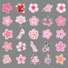 50 Sakura Graffiti Flower Cartoon Stickers for DIY Decoration – Perfect for Skateboards, Mobile Phones, and Suitcases