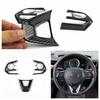 For Toyota Corolla - 3Pcs Carbon Fiber Hatchback Steering Wheel Trim