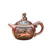 Bronze Qilin Pot: Spin Horse Keychain Pendant Decompression Ornament.