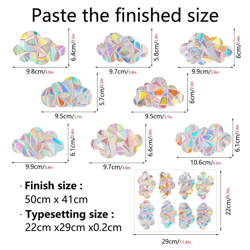 Rainbow Maker Sun Catcher Wall Stickers Cat Bird Star Mushroom Moon Sun Diy Window Glass Electrostatic Prisms Sticker